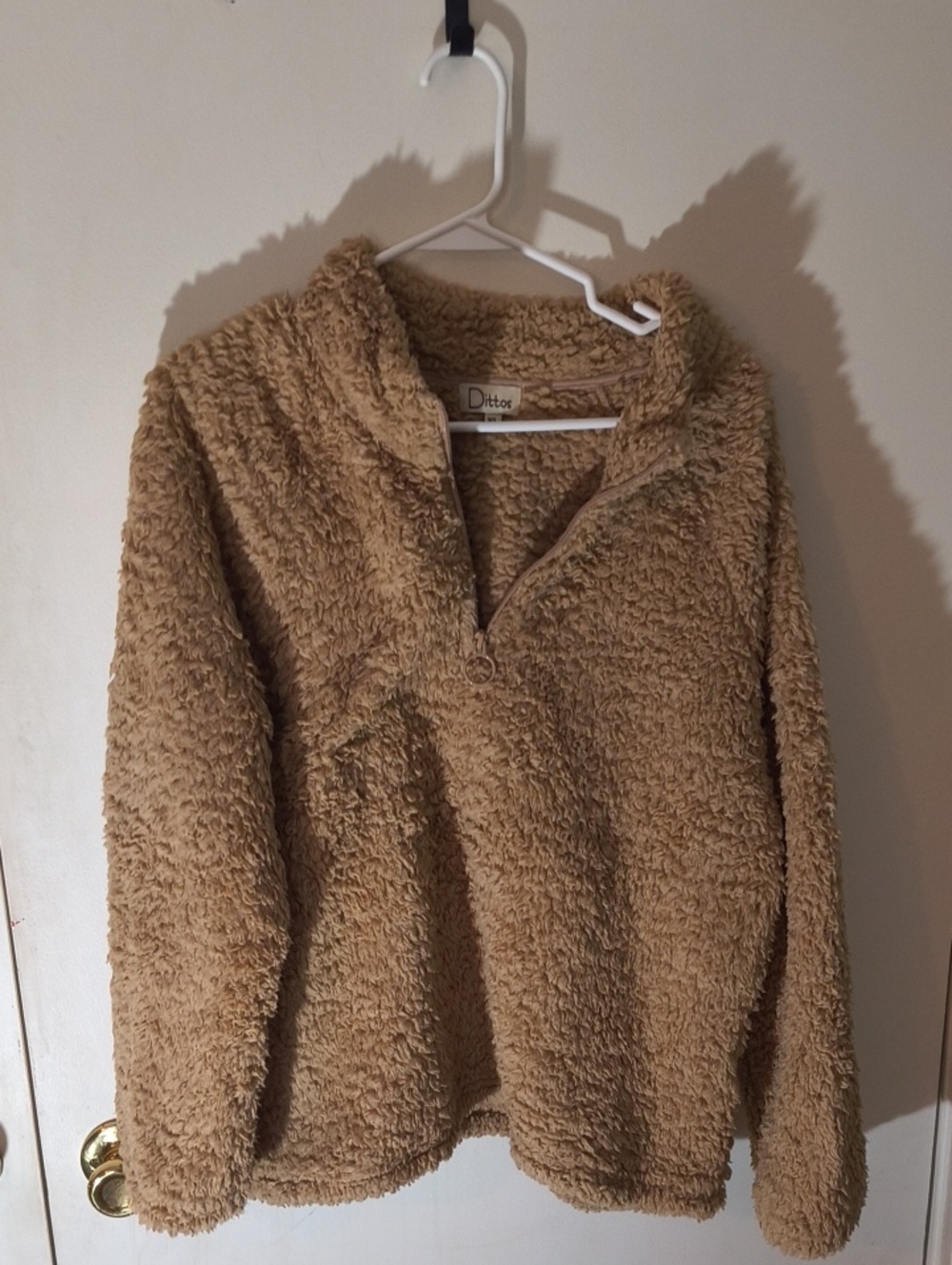 Ditto Tan Teddy Fleece Pullover